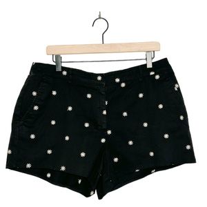 Briggs New York Floral Daisy Embroidered Shorts Plus Size 16